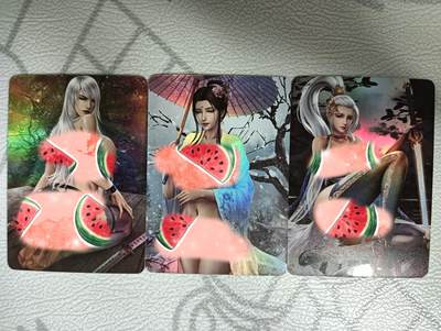 花开卡拍第36期（8月31号周日截拍，品控勿拍!!!拍品不寄存，运费5元，自制卡难免瑕疵，可能存在轻微撞角爆边等出厂瑕疵，品控介意勿拍！） - 钢蛋古风三张艺术版
