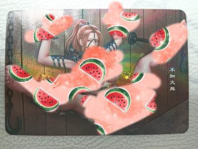 花开卡拍第36期（8月31号周日截拍，品控勿拍!!!拍品不寄存，运费5元，自制卡难免瑕疵，可能存在轻微撞角爆边等出厂瑕疵，品控介意勿拍！） - 不知火舞艺术卡1张