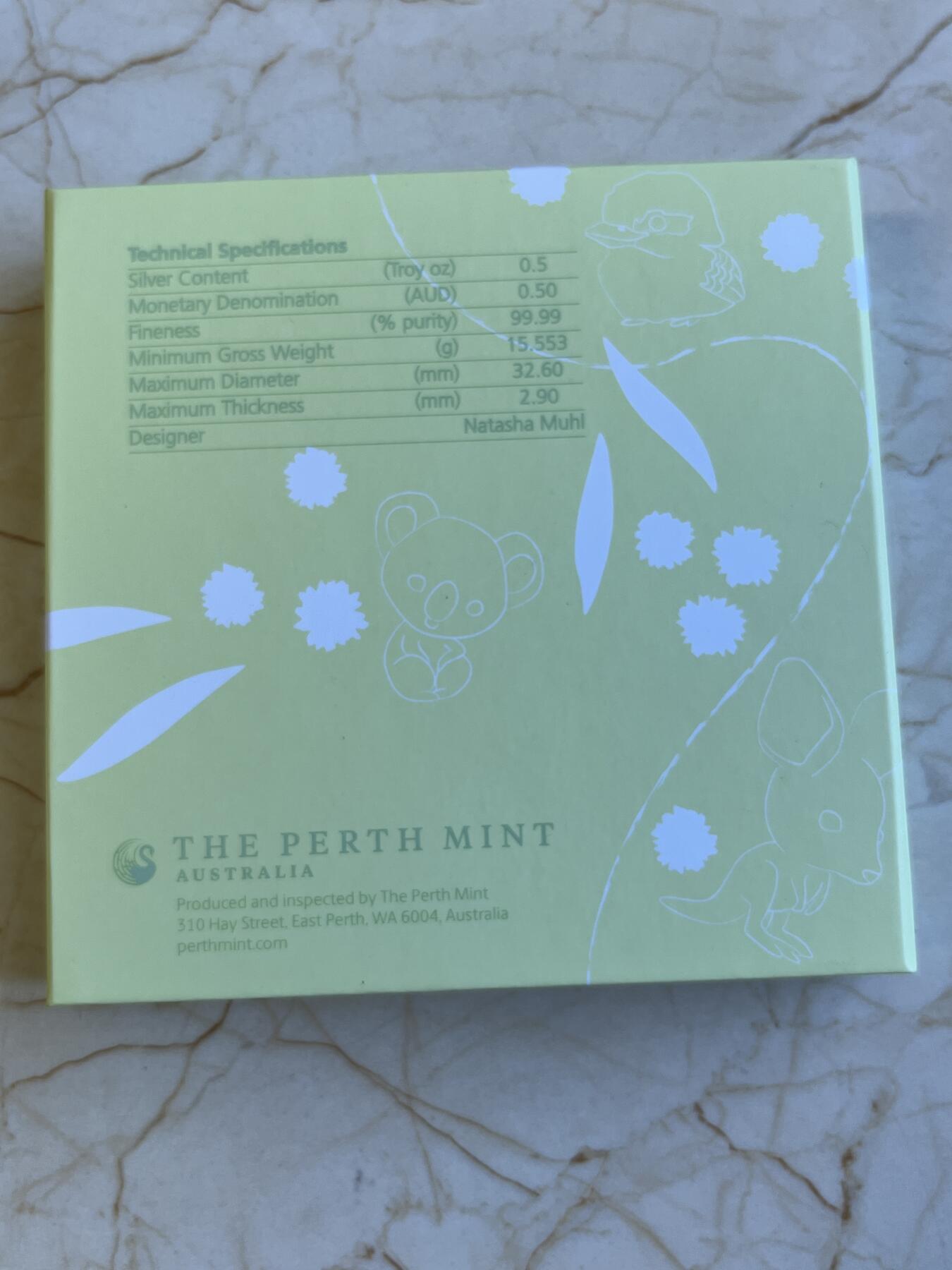 第173期拍卖【长期征集拍品】 卡装澳大利亚2023年新生宝宝半盎司彩色银币，9999银