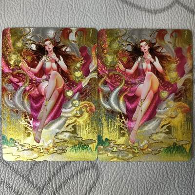 花开卡拍第36期（8月31号周日截拍，品控勿拍!!!拍品不寄存，运费5元，自制卡难免瑕疵，可能存在轻微撞角爆边等出厂瑕疵，品控介意勿拍！） - 燎原刷子 特卡神妲己双服饰 幻粗2张