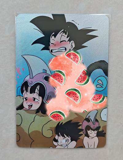 花开卡拍第36期（8月31号周日截拍，品控勿拍!!!拍品不寄存，运费5元，自制卡难免瑕疵，可能存在轻微撞角爆边等出厂瑕疵，品控介意勿拍！） - 悟空琪琪童年形态艺术卡 彩闪工艺