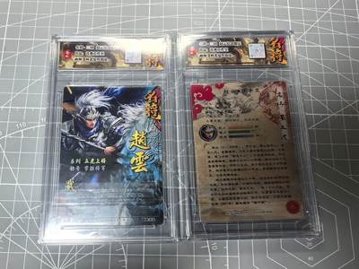 奇点卡牌 原创三国五虎 赵云冷烫粗闪＋赵云粗闪带卡砖卡标 一对 奇点卡牌 原创三国五虎 赵云冷烫粗闪＋赵云粗闪带卡砖卡标 一对