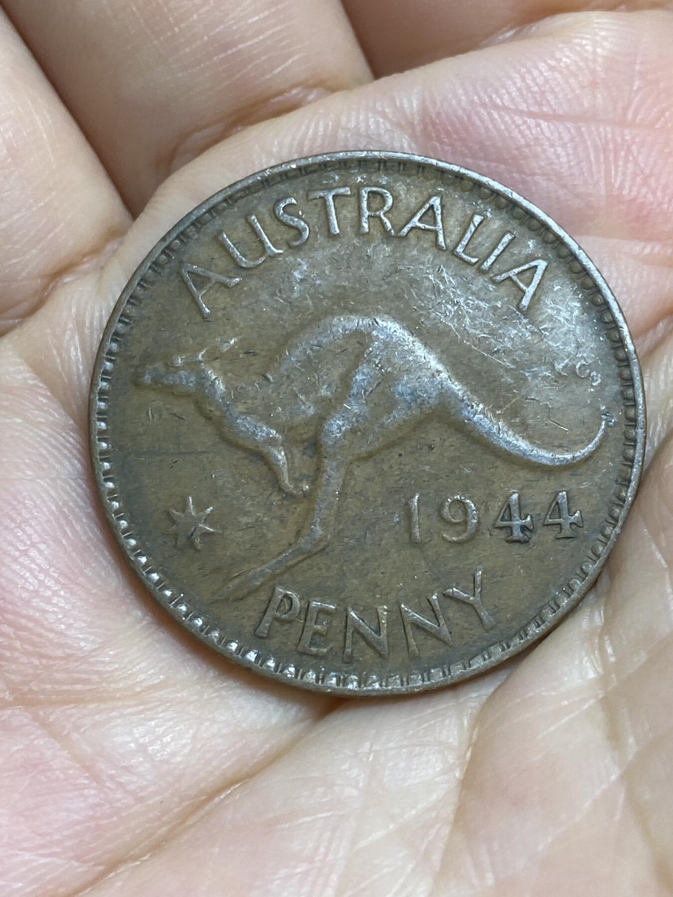 2025年第八十四场(总第一百一十场）外国好品散币(免佣金) 澳大利亚🇦🇺1944年(乔治六世第一版，无标m版墨尔本造)