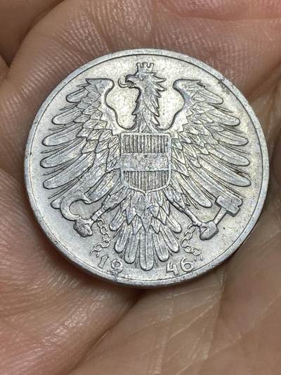 2025年第八十四场(总第一百一十场）外国好品散币(免佣金) 稀少年份–奥地利🇦🇹1946年1先令(二战后十进制第一版，首发年)