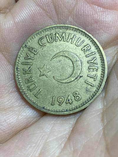 2025年第八十四场(总第一百一十场）外国好品散币(免佣金) 土耳其🇹🇷1948年25库鲁(建国后第四套，首发年)