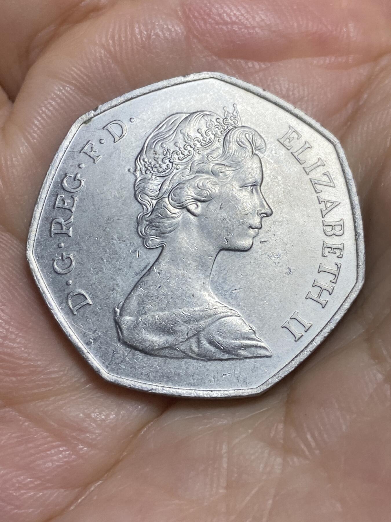 2025年第八十四场(总第一百一十场）外国好品散币(免佣金) 好品–英国🇬🇧1973单年份50便士(英国加入欧洲经济共同体纪念币)