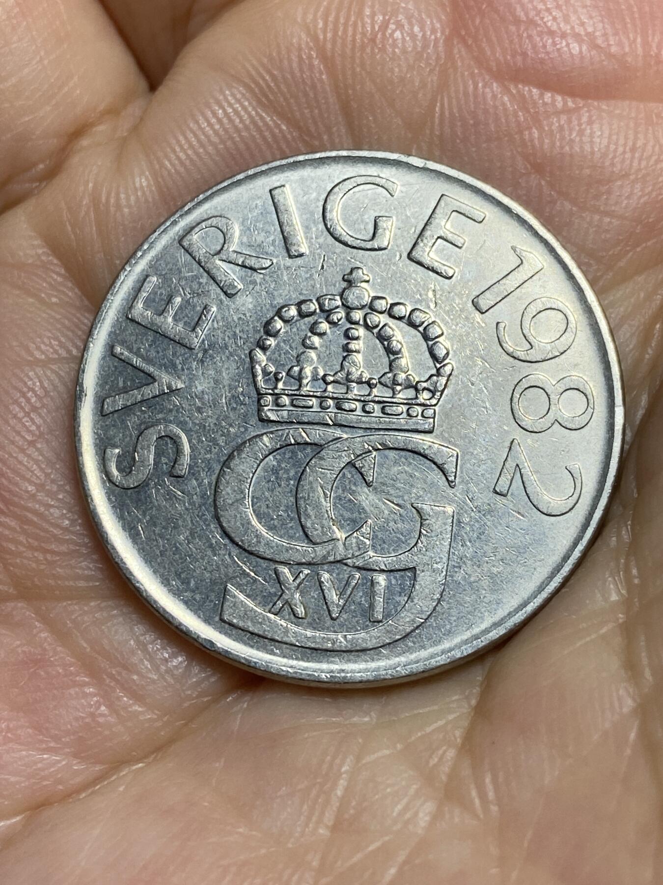 2025年第八十四场(总第一百一十场）外国好品散币(免佣金) 瑞典🇸🇪1982年5克朗(卡尔十六世古斯塔夫时期，U标)