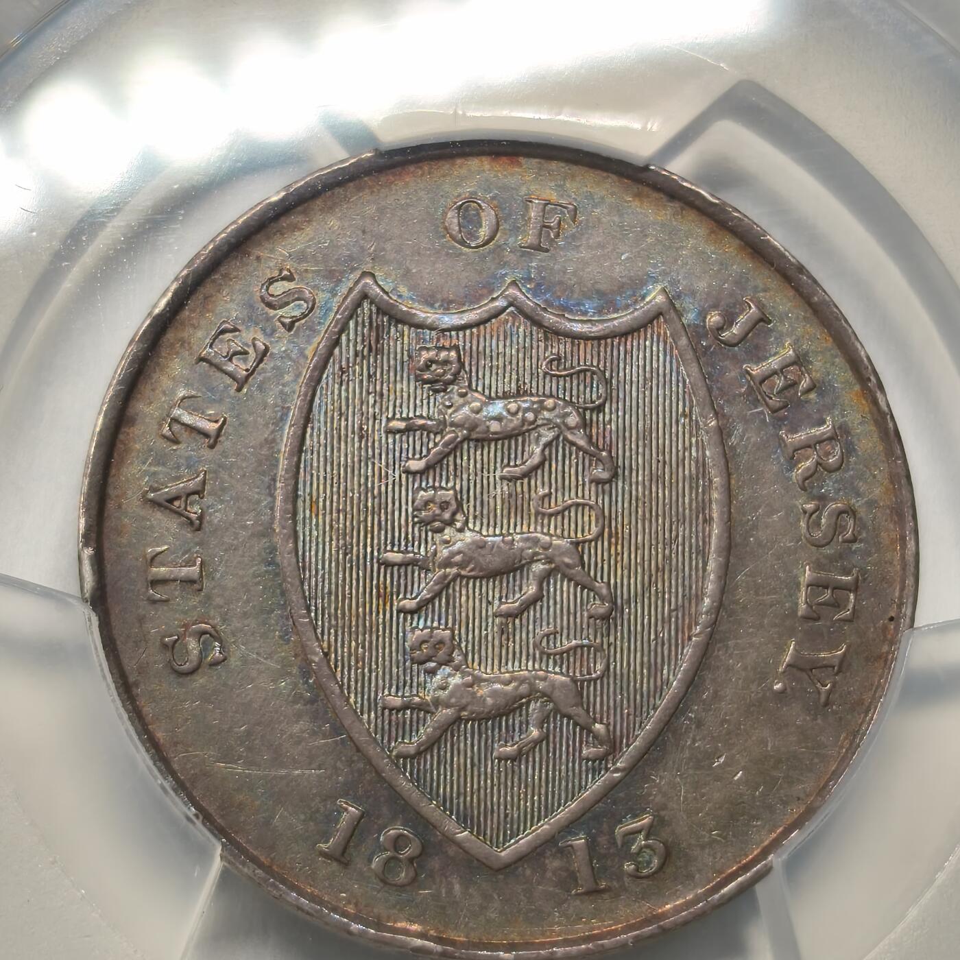 老蟹的宝藏🏴‍☠️ I 英属泽西岛1813年18便士代币-亚军分-发行量91000枚