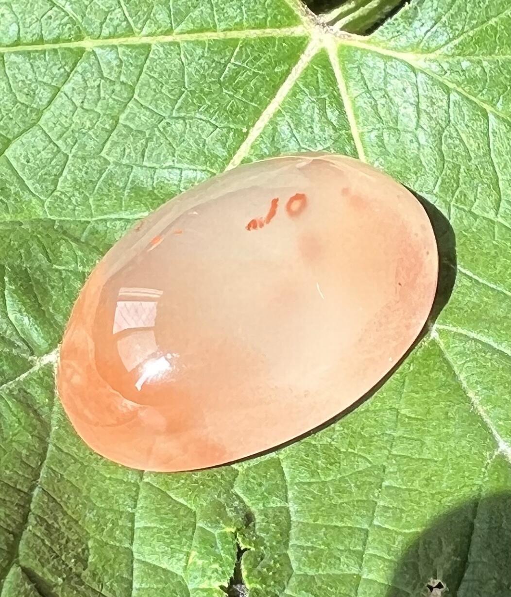 零元拍：超大一颗南红玛瑙冰飘戒面。尺寸：约7.2克，27/18/9.5MM，凉山联合冰飘料，满荧光，红色飘花非常漂亮颜色以实物为准。拍中即送一斤南红鱼缸料，只多不少。