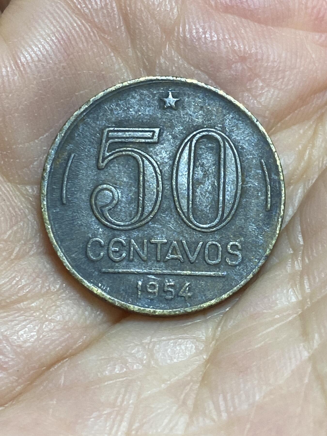 2025年第八十四场(总第一百一十场）外国好品散币(免佣金) 巴西🇧🇷1954年50分