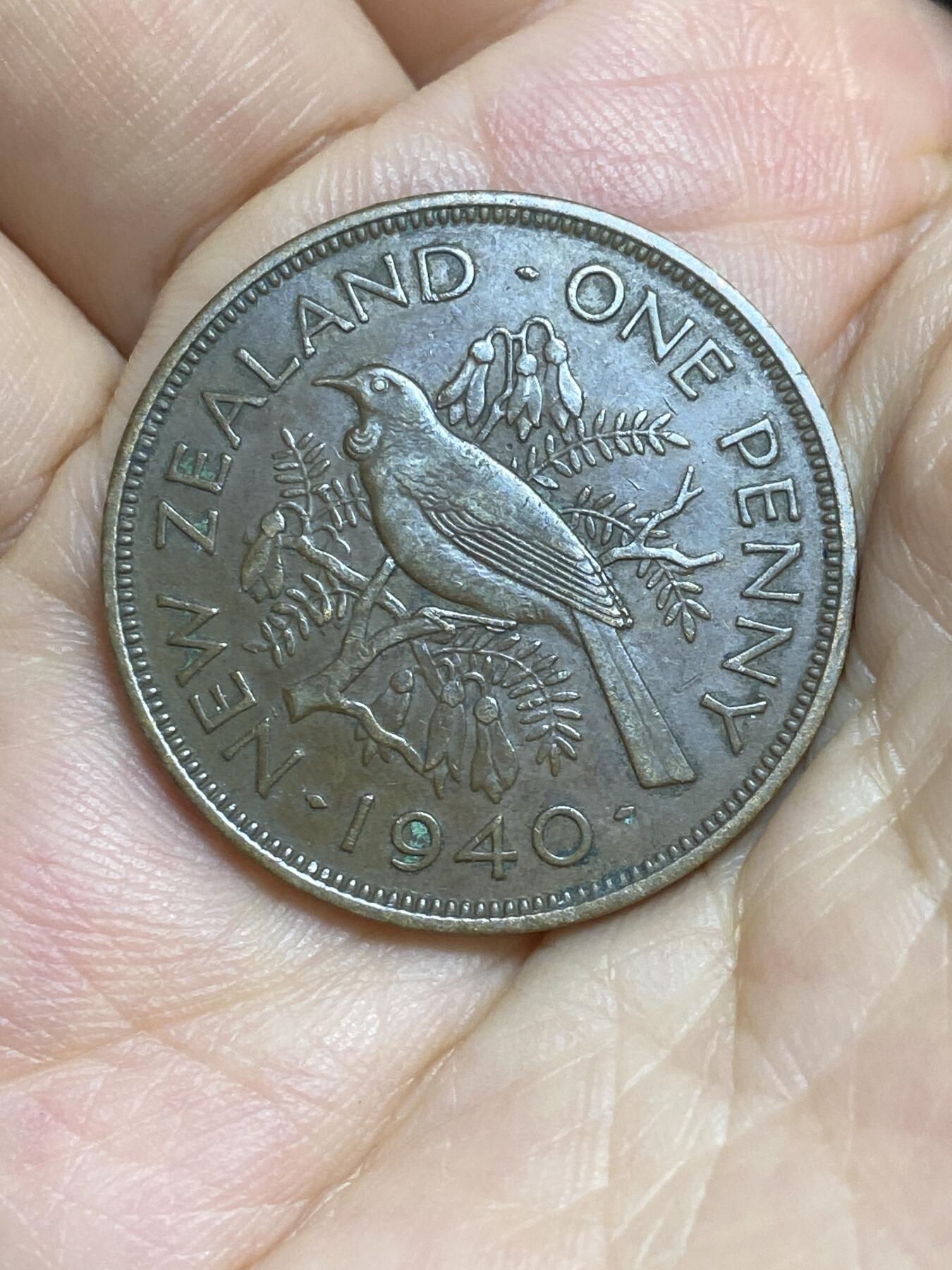 2025年第八十四场(总第一百一十场）外国好品散币(免佣金) 新西兰🇳🇿1940年1便士(乔治六世第一版，首发年)