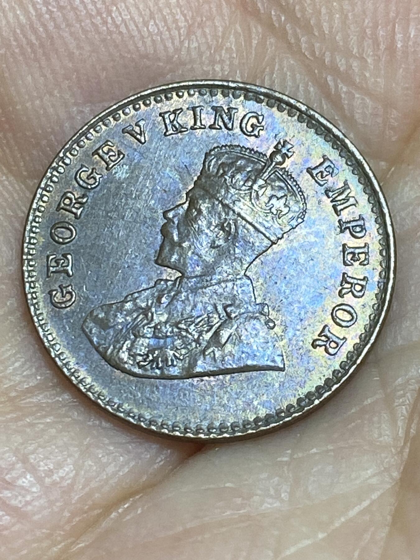 2025年第八十四场(总第一百一十场）外国好品散币(免佣金) 英属印度1924年1/12安娜(乔治五世时期，圆点标b版孟买造)