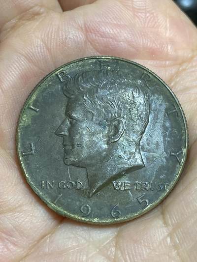 2025年第八十四场(总第一百一十场）外国好品散币(免佣金) 厚包浆品–美国🇺🇸1965年半美元银币(肯尼迪半元第二版首发年，400银)