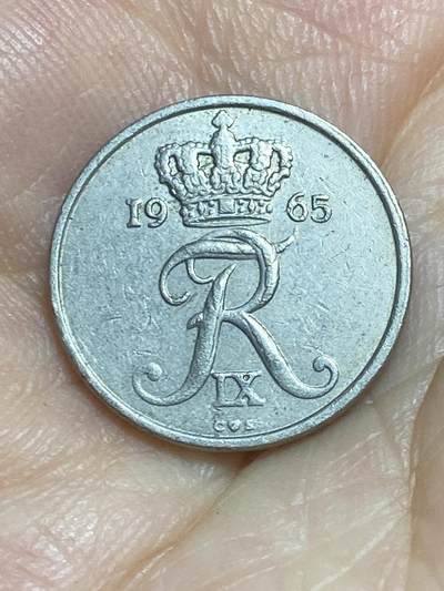 2025年第八十四场(总第一百一十场）外国好品散币(免佣金) 丹麦🇩🇰1965年10欧尔(弗雷德里克九世第三版，C; S版)