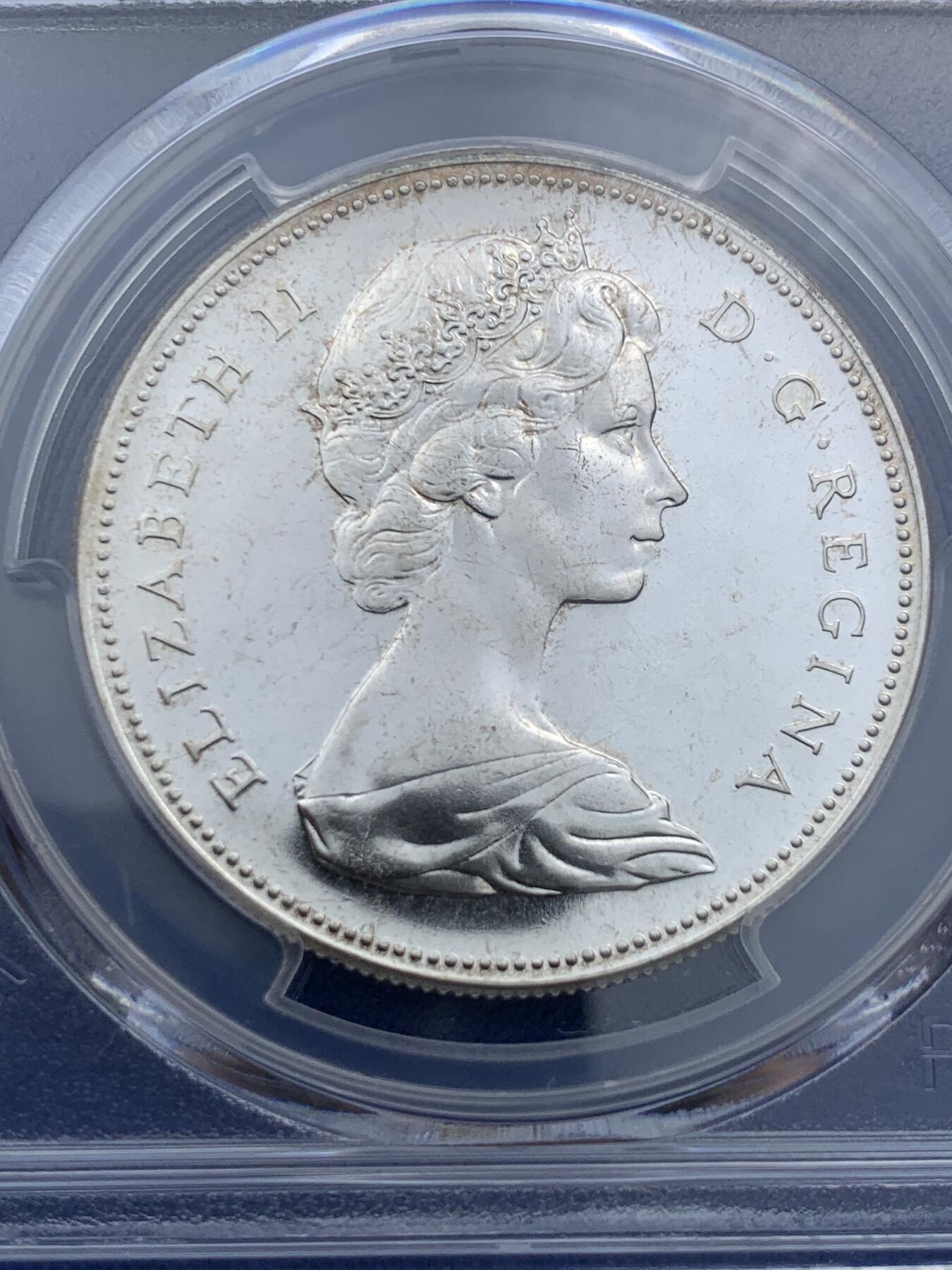 《竞宝斋》第414场 周日，周一，2场连拍 （全场包邮） PCGS PL65 加拿大大雁1元精制纪念币，经典动物银币 币面干净漂亮！热门品种！