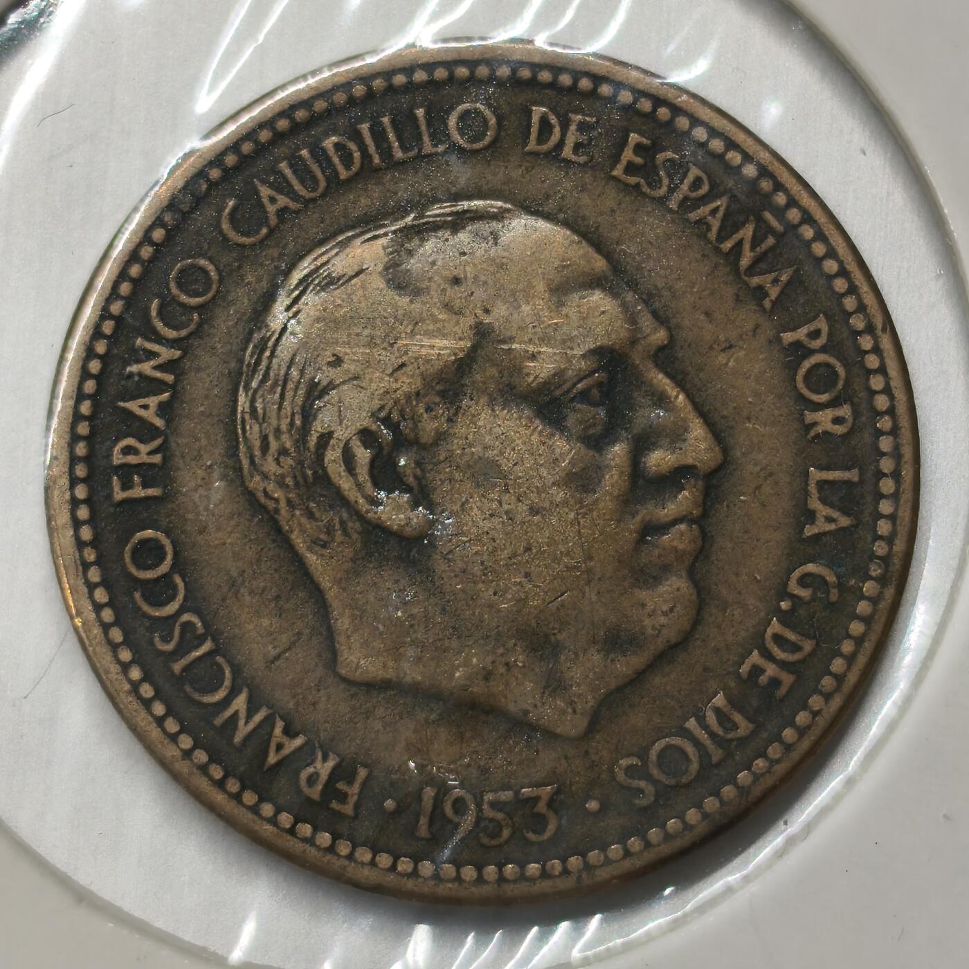 老蟹的宝藏🏴‍☠️ I 西班牙1944/1953年1比塞塔/2.5比塞塔2枚一组