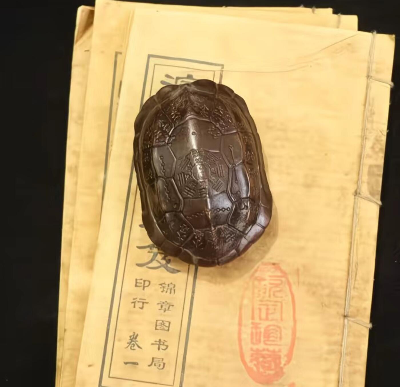 杂相专场 (做旧款)仿古铜合金龟壳富甲天下手把件