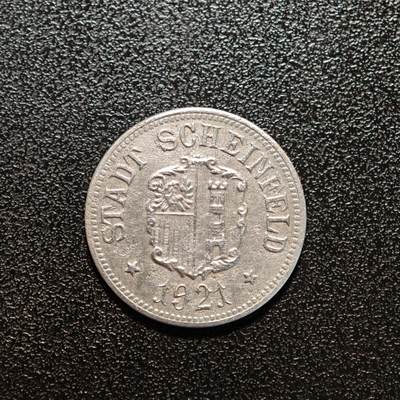 【德藏】世界币章拍卖第144期（拍品征集中~欢迎藏友联系） - 稀少 1921年 德国紧急时期施泰格沃尔德50铁币 直径约：22.4mm；重约：3g