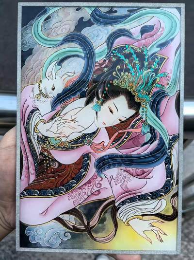 龙虎卡牌第五十三场 （无佣金，满120包邮，欢迎送拍） - A5色纸 昆仑万象 心染 - 嫦娥