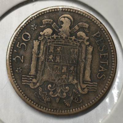 老蟹的宝藏🏴‍☠️ I - 西班牙1944/1953年1比塞塔/2.5比塞塔2枚一组