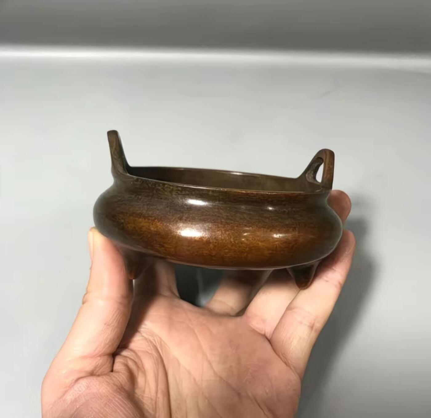 仿古精工包浆大明宣德小香炉