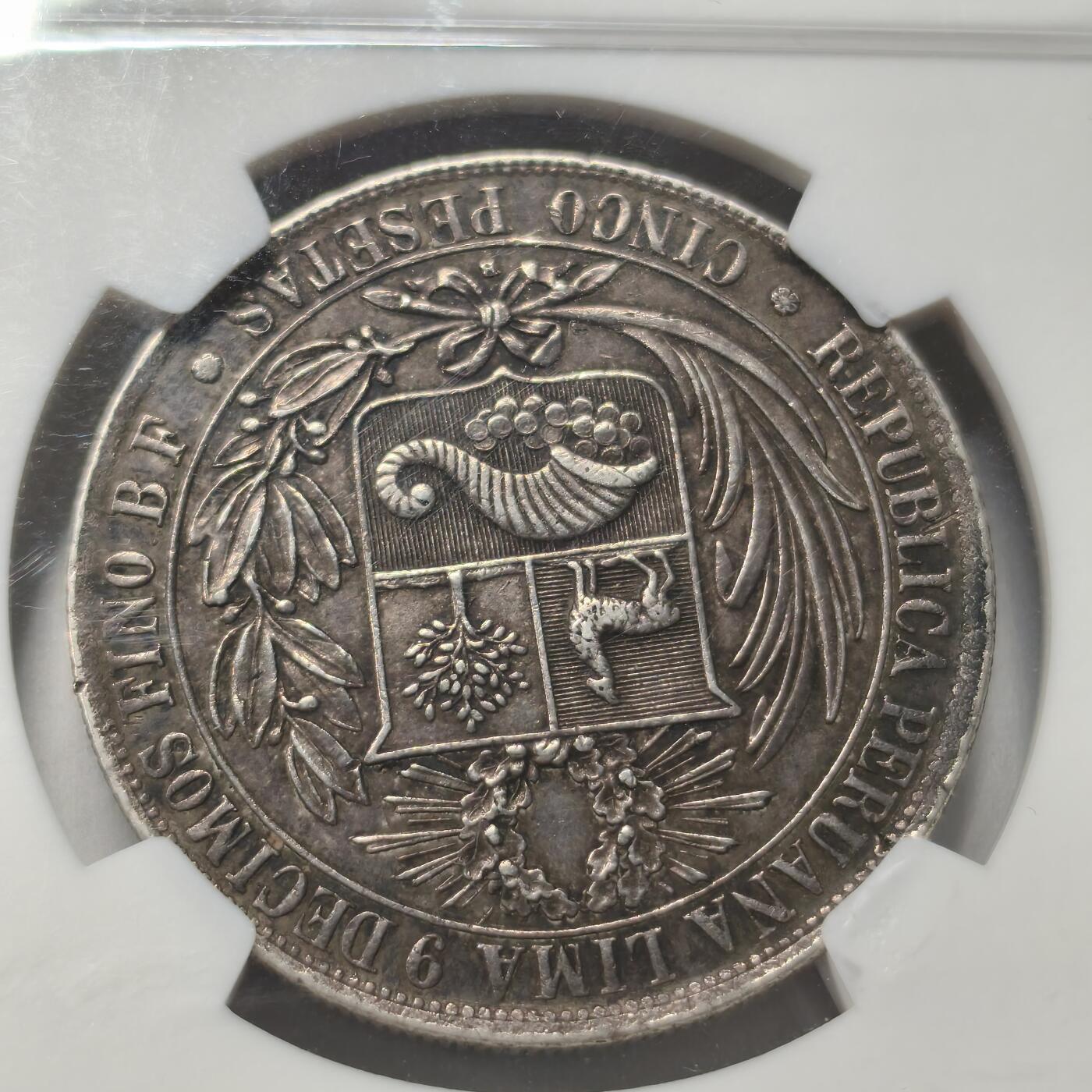 老蟹的宝藏🏴‍☠️ I 秘鲁1880B 5比塞塔 withdot