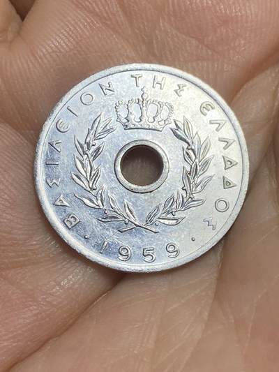 2025年第八十四场(总第一百一十场）外国好品散币(免佣金) 希腊王国1959年10雷普塔(保罗一世时期)