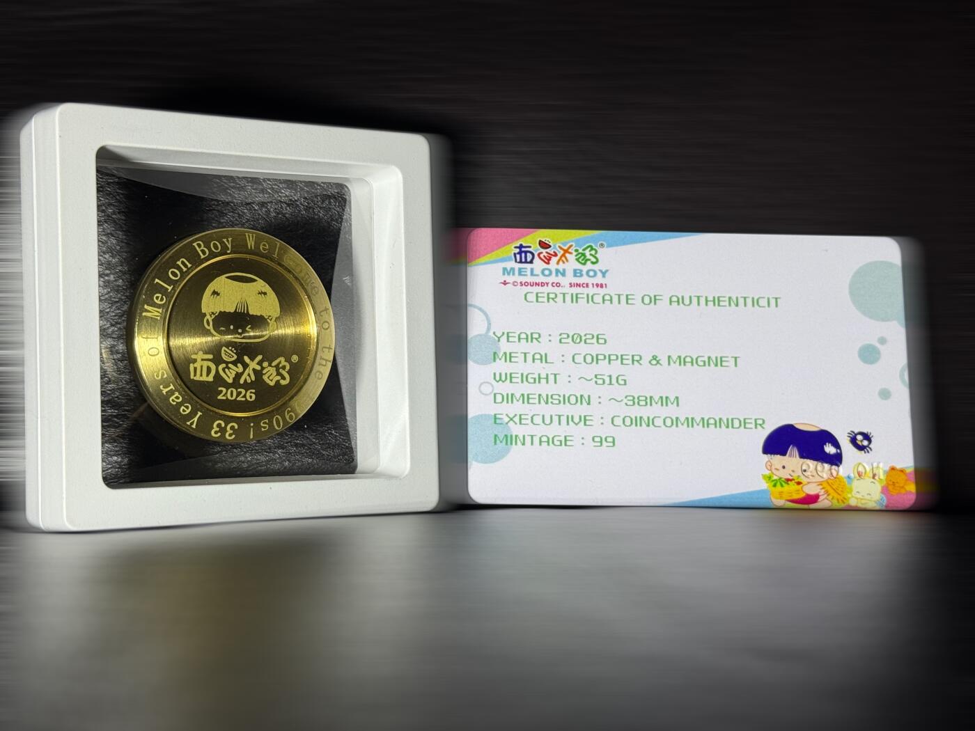 CSIS-GREAT评级精品钱币拍卖第三百一十四期 西瓜太郎 edc 纪念章 带盒证