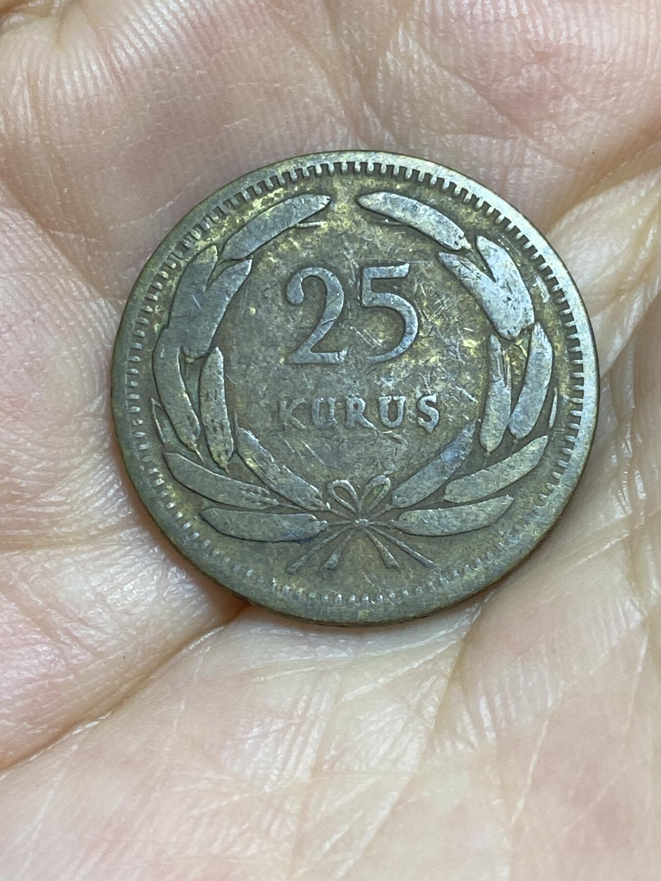 2025年第八十四场(总第一百一十场）外国好品散币(免佣金) 土耳其🇹🇷1956年25库鲁(建国后第四套，关门年)