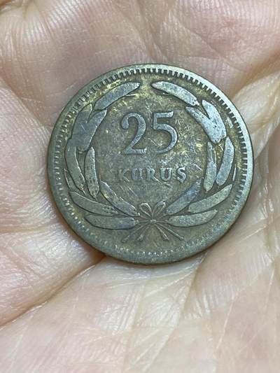 2025年第八十四场(总第一百一十场）外国好品散币(免佣金) - 土耳其🇹🇷1956年25库鲁(建国后第四套，关门年)
