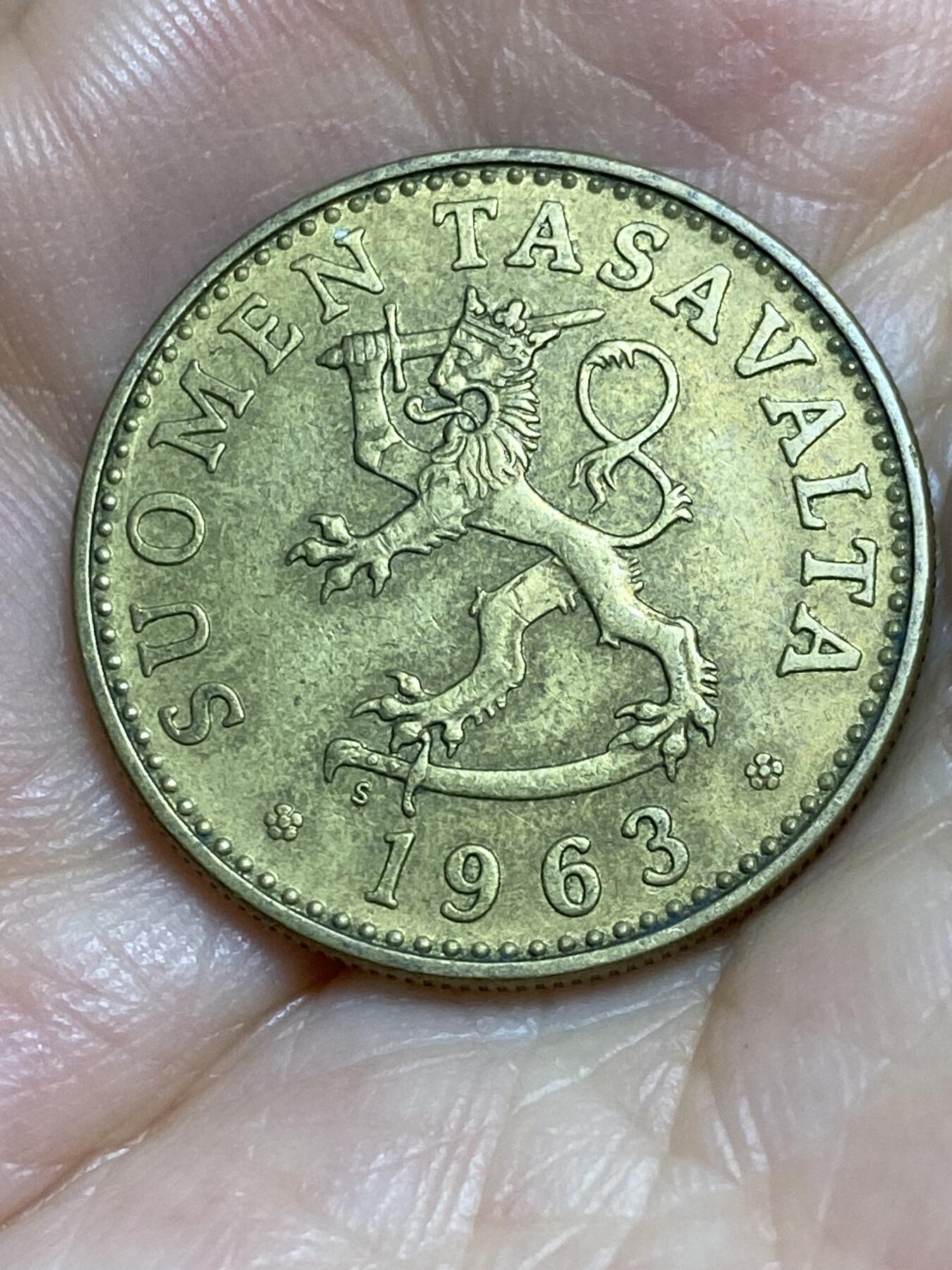 2025年第八十四场(总第一百一十场）外国好品散币(免佣金) 芬兰🇫🇮1963年50盆尼(S标)