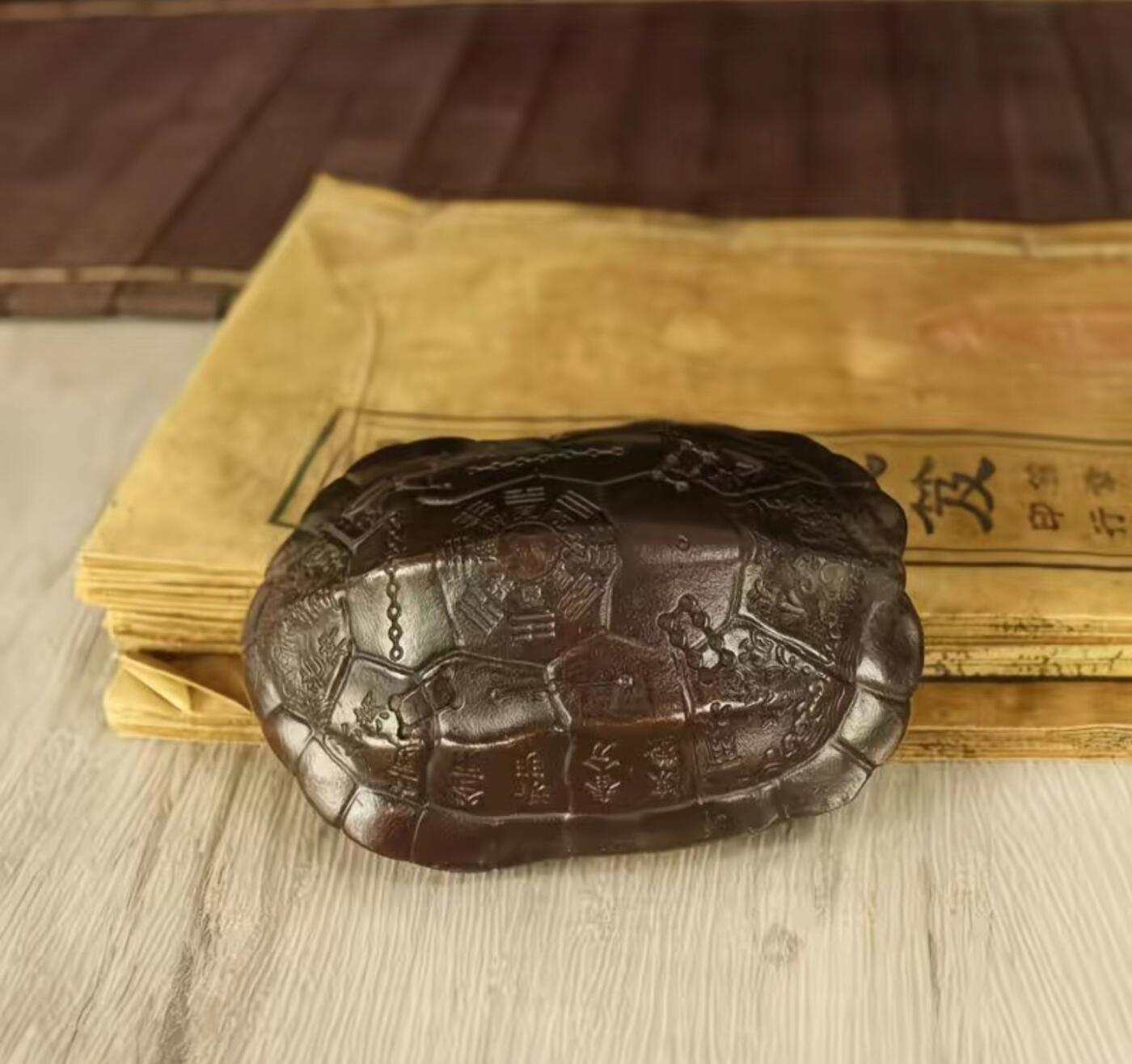 杂相专场 (做旧款)仿古铜合金龟壳富甲天下手把件