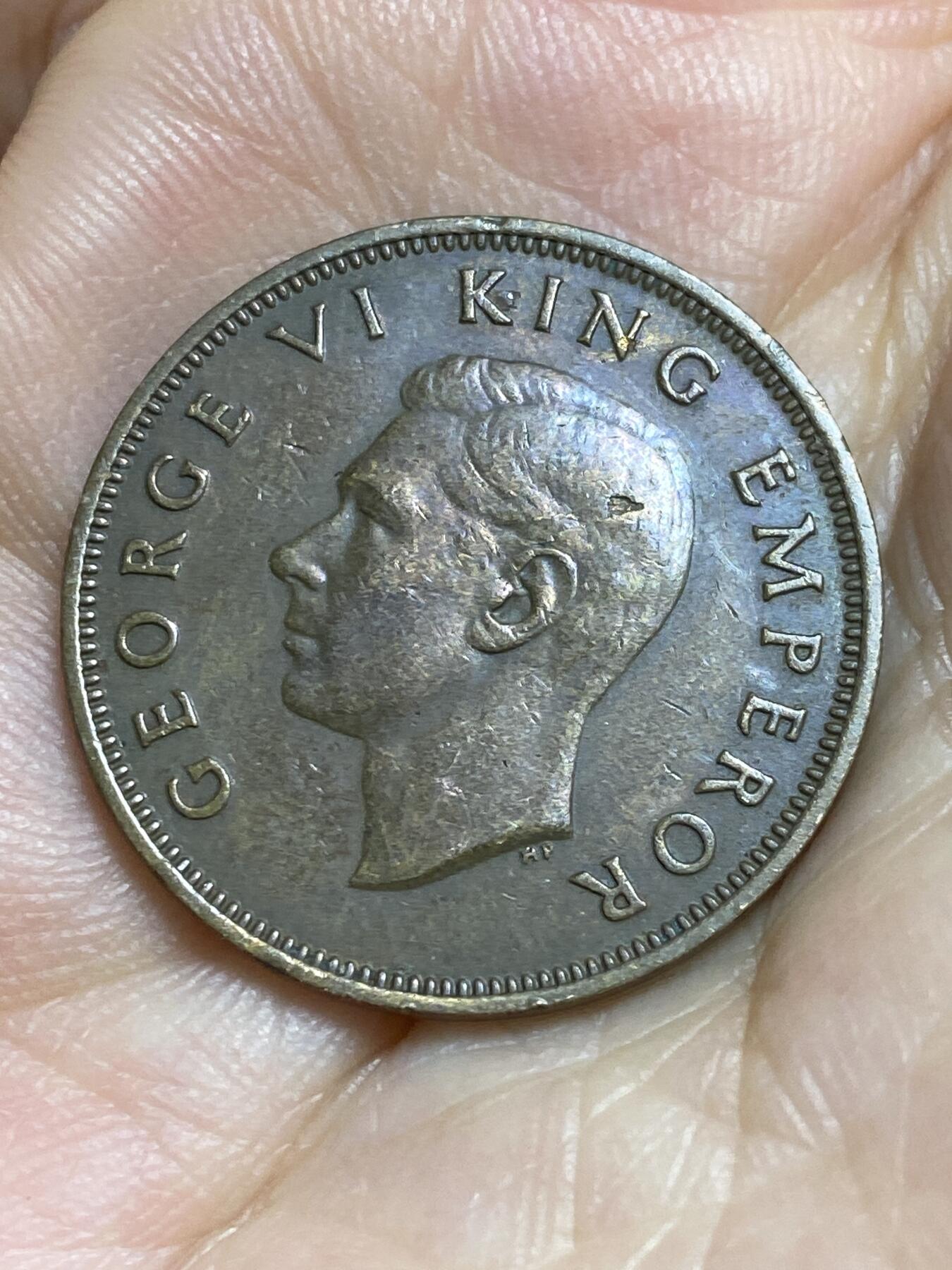 2025年第八十四场(总第一百一十场）外国好品散币(免佣金) 稀年–新西兰🇳🇿1941年半便士(乔治六世第一版，发行量最少年份)