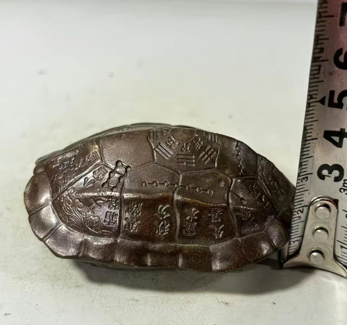 杂相专场 (做旧款)仿古铜合金龟壳富甲天下手把件