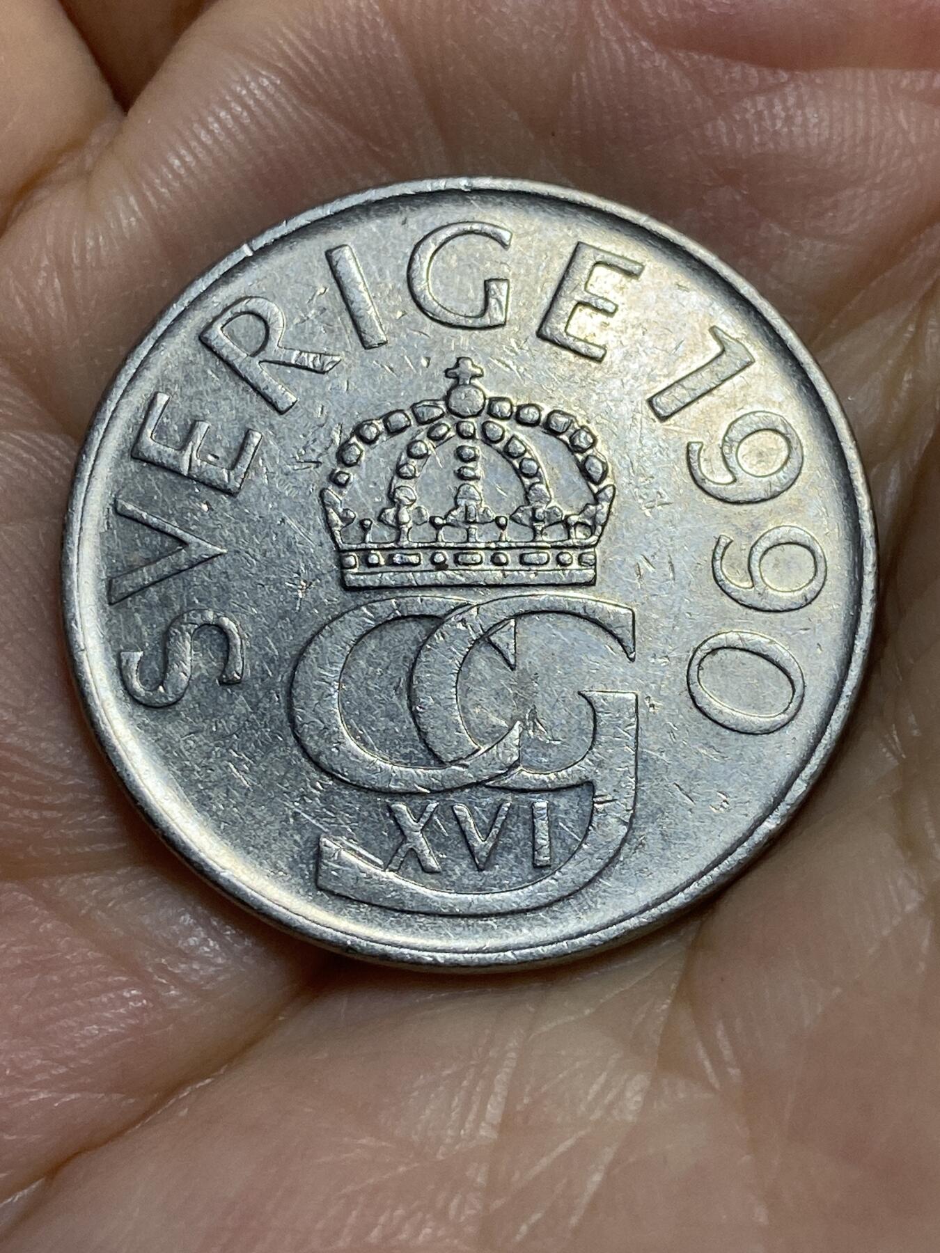 2025年第八十四场(总第一百一十场）外国好品散币(免佣金) 瑞典🇸🇪1990年5克朗(卡尔十六世古斯塔夫时期，D标)