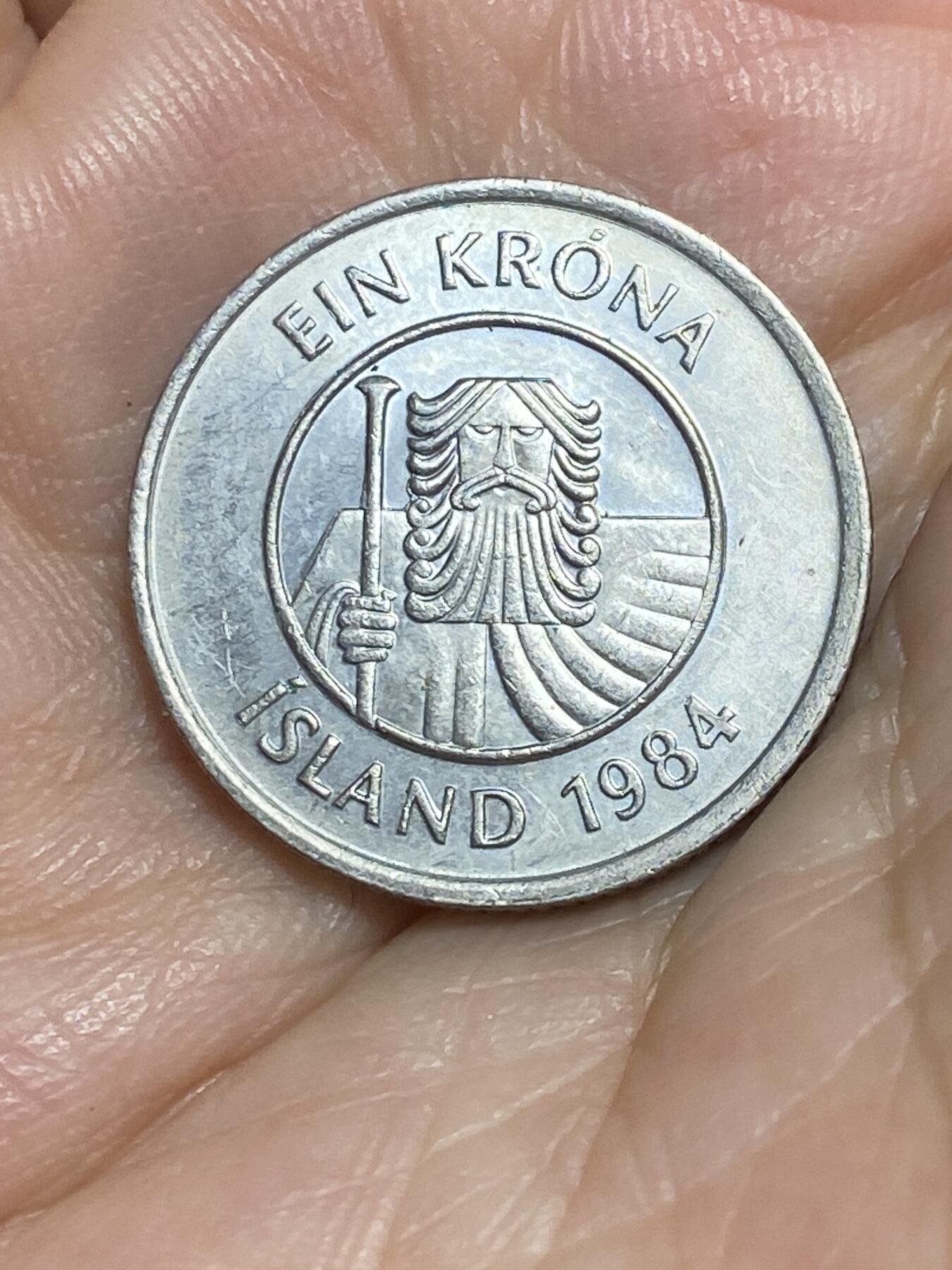 2025年第八十四场(总第一百一十场）外国好品散币(免佣金) 冰岛🇮🇸1984年1克朗(铜镍材质无磁版，仅发行3年)