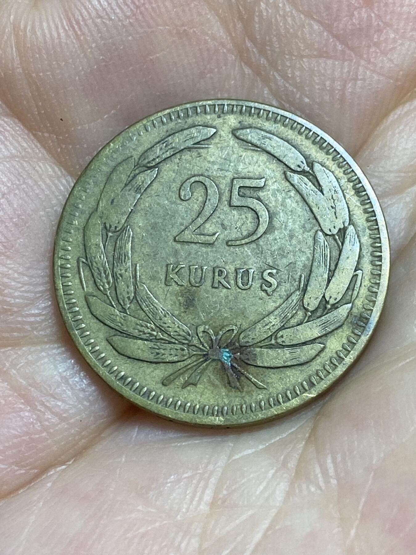 2025年第八十四场(总第一百一十场）外国好品散币(免佣金) 土耳其🇹🇷1948年25库鲁(建国后第四套，首发年)