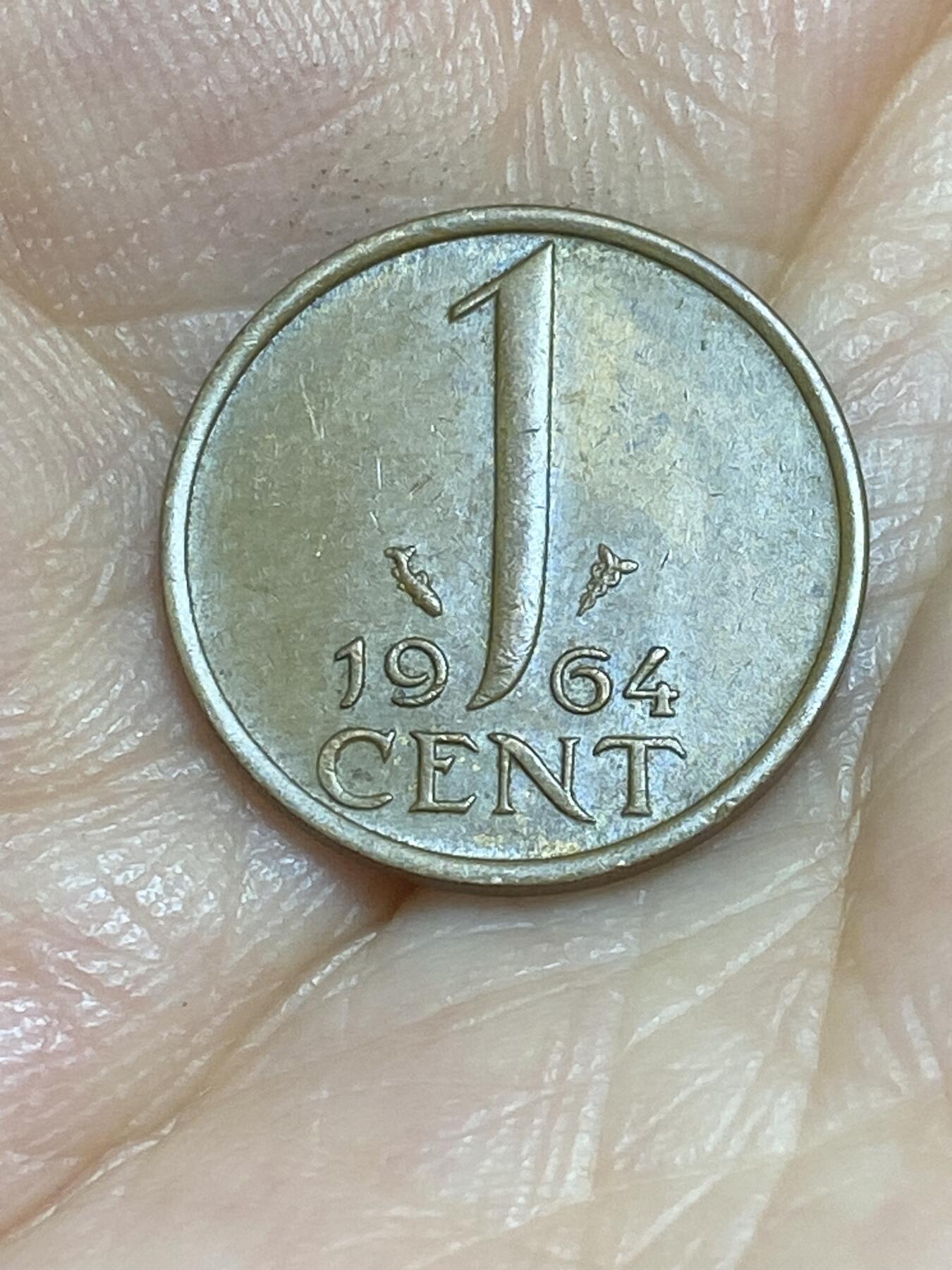 2025年第八十四场(总第一百一十场）外国好品散币(免佣金) 荷兰🇳🇱1964年1分(朱丽安娜女王时期，鱼标)