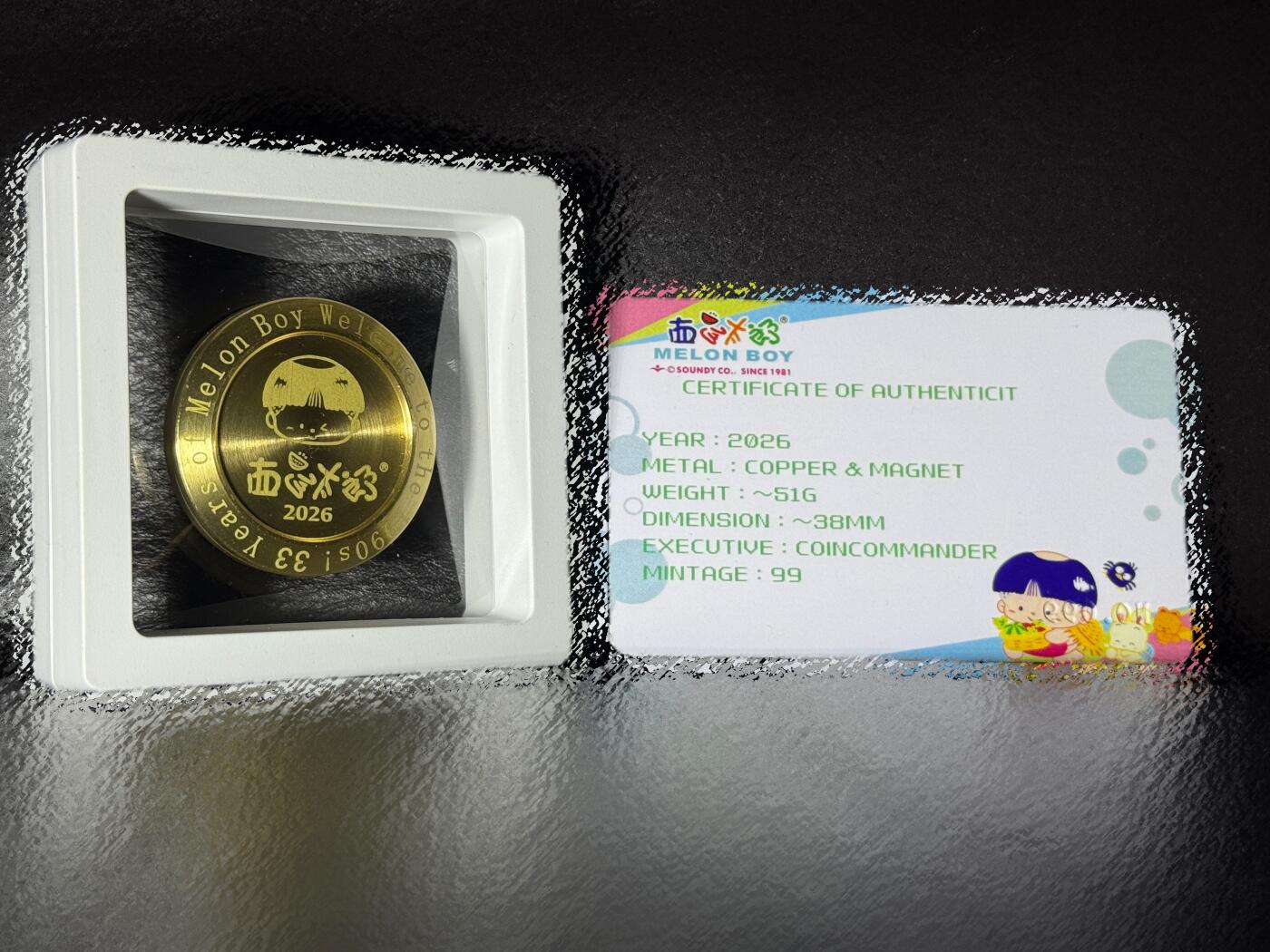 CSIS-GREAT评级精品钱币拍卖第三百一十四期 西瓜太郎 edc 纪念章 带盒证