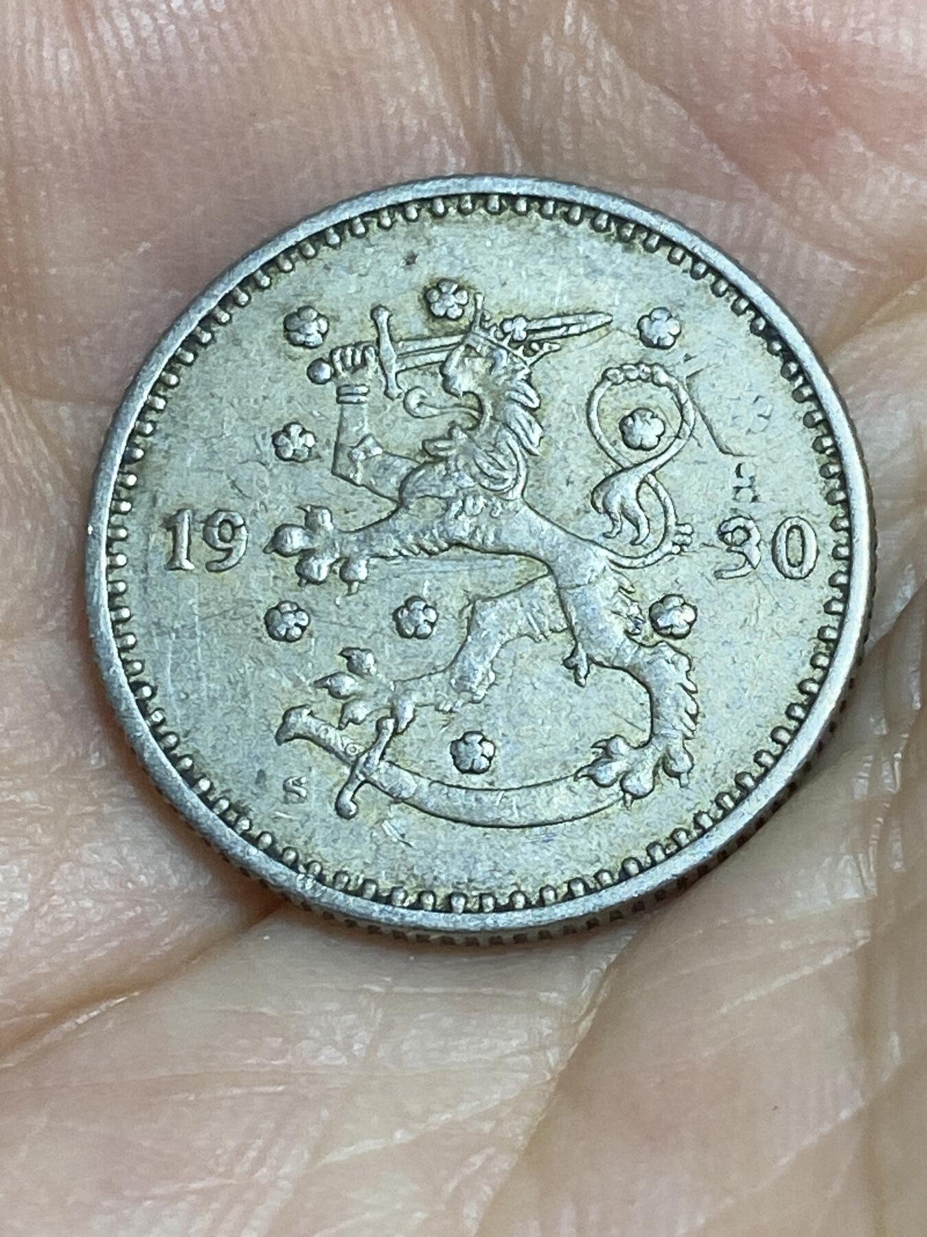 2025年第八十四场(总第一百一十场）外国好品散币(免佣金) 芬兰🇫🇮1930年1马克(S标)