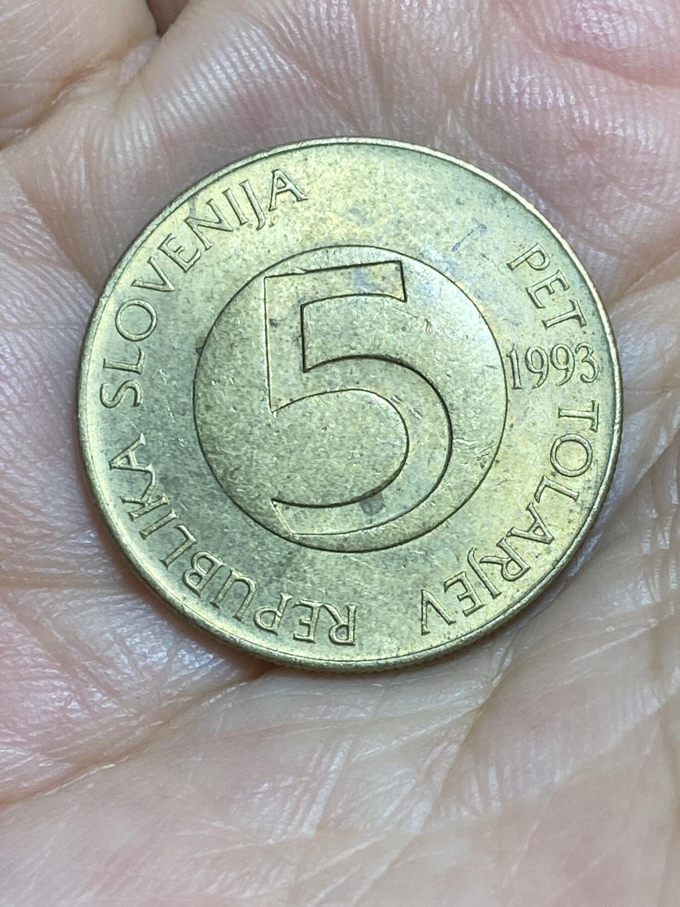 2025年第八十四场(总第一百一十场）外国好品散币(免佣金) 斯洛文尼亚🇸🇮1993年5托拉尔