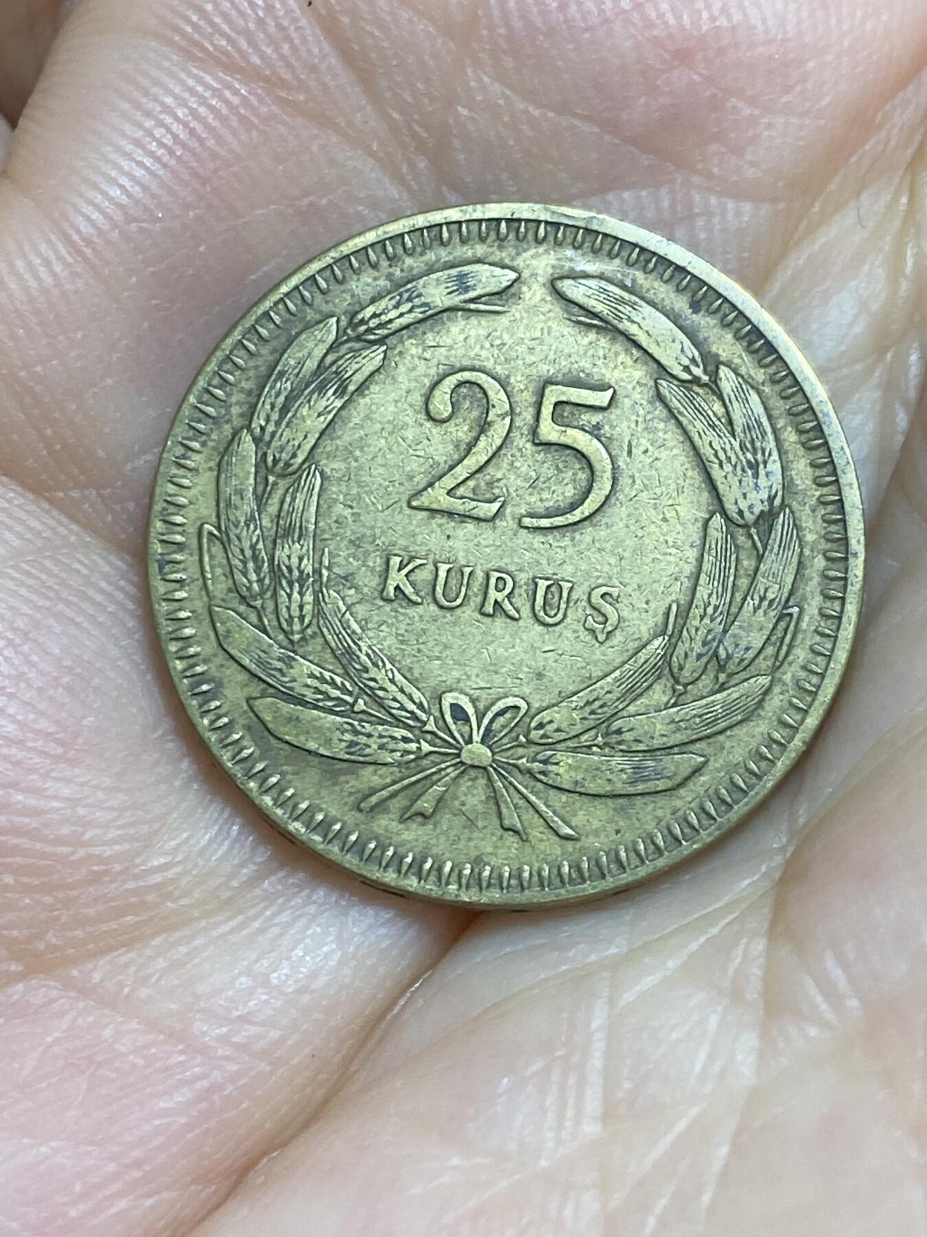 2025年第八十四场(总第一百一十场）外国好品散币(免佣金) 土耳其🇹🇷1948年25库鲁(建国后第四套，首发年)