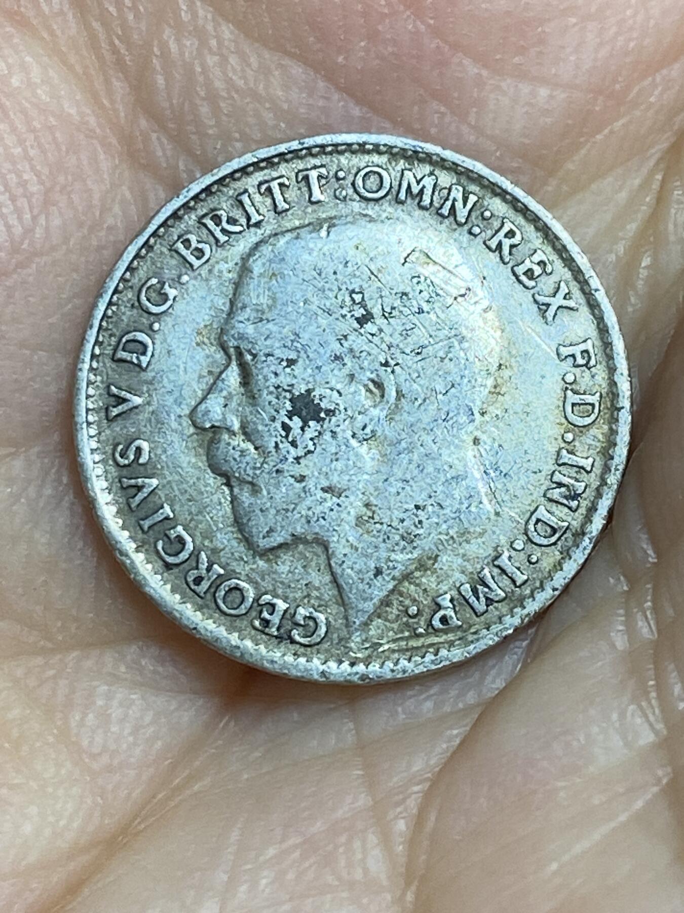 2025年第八十四场(总第一百一十场）外国好品散币(免佣金) 英国🇬🇧1916年3便士银币(乔治五世第一版，925高银)