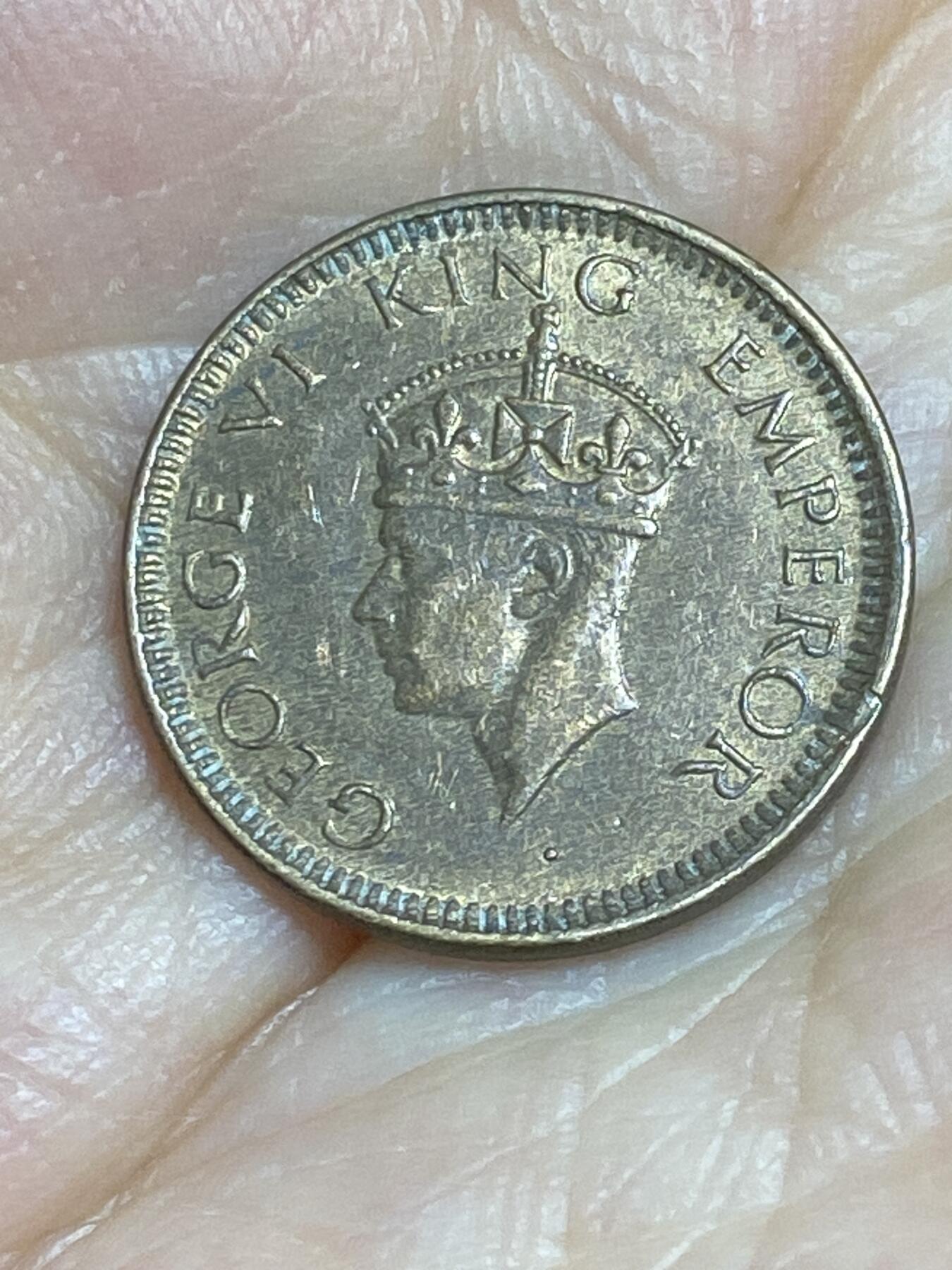 2025年第八十四场(总第一百一十场）外国好品散币(免佣金) 英属印度1941年1/12安娜(乔治六世第二版，圆点标b版孟买造)