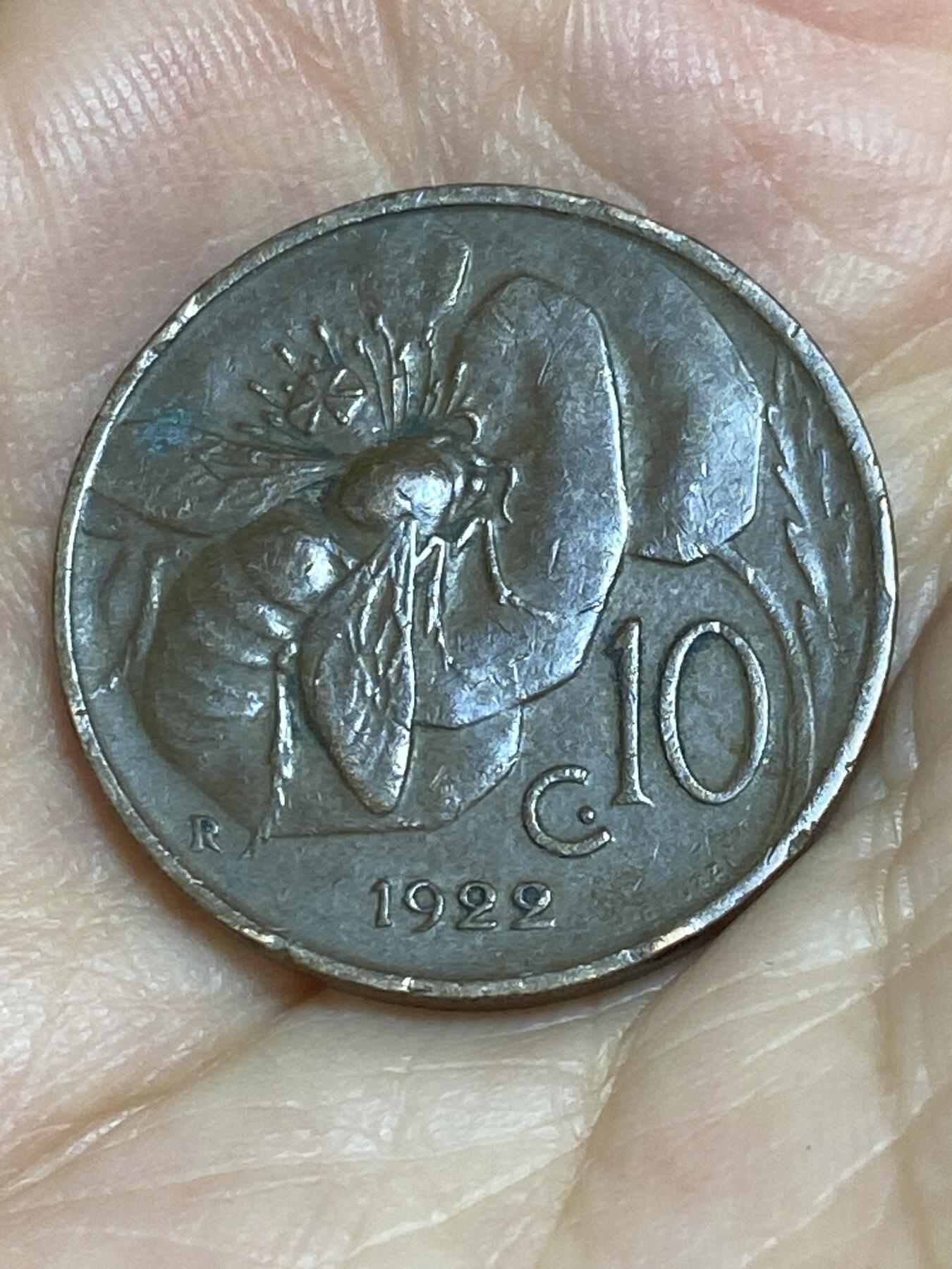 2025年第八十四场(总第一百一十场）外国好品散币(免佣金) 意大利王国1922年10分(维托里奥·埃马努埃莱三世时期)