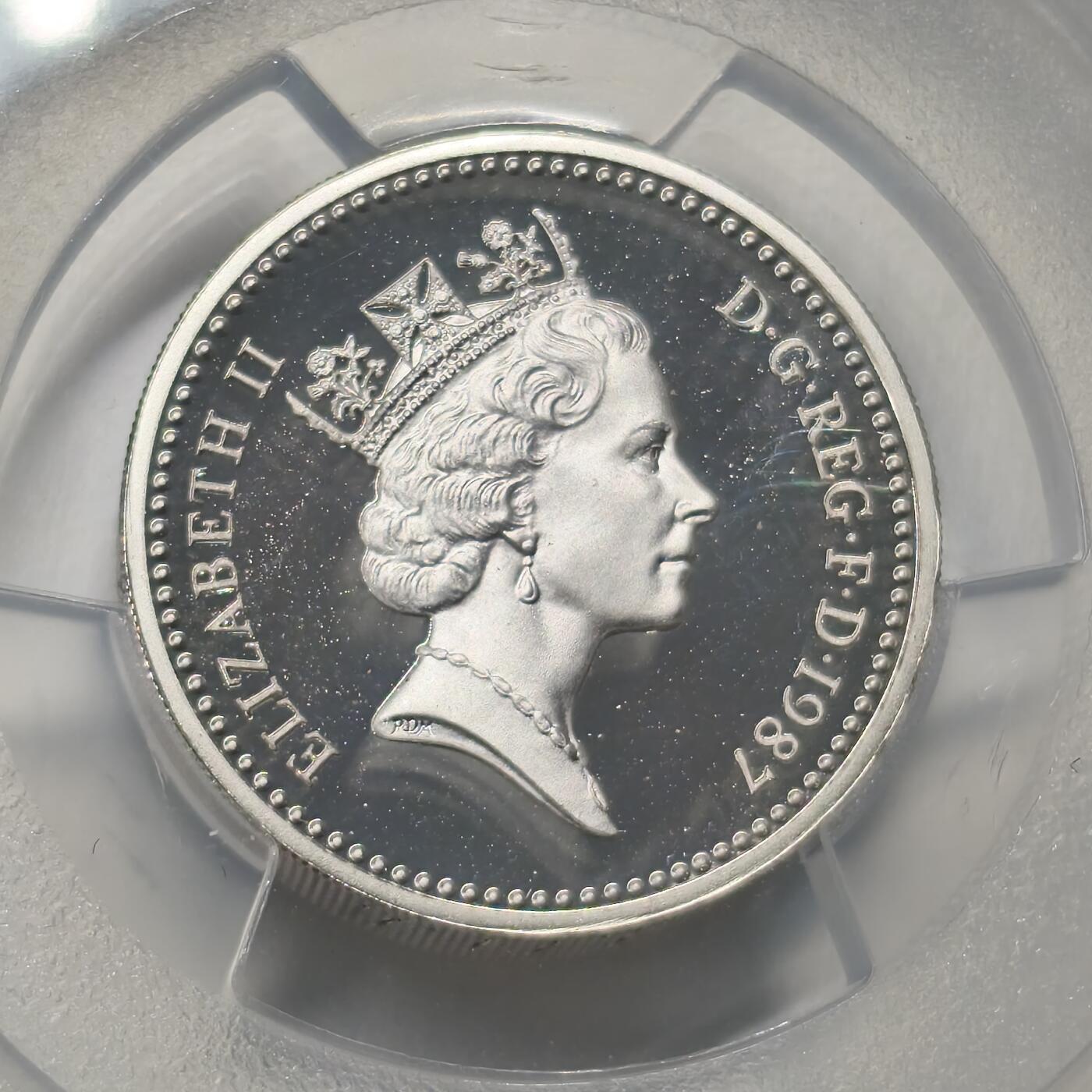 老蟹的宝藏🏴‍☠️ I 英国1987年加厚1英镑银币-亚军分