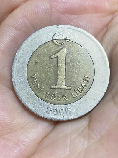 2025年第八十四场(总第一百一十场）外国好品散币(免佣金) - 土耳其🇹🇷2006年1新里拉(建国后第十套流通硬币，最大面值)