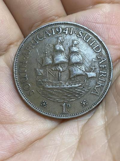 2025年第八十四场(总第一百一十场）外国好品散币(免佣金) - 英属南非1941年1便士(乔治六世第一版)