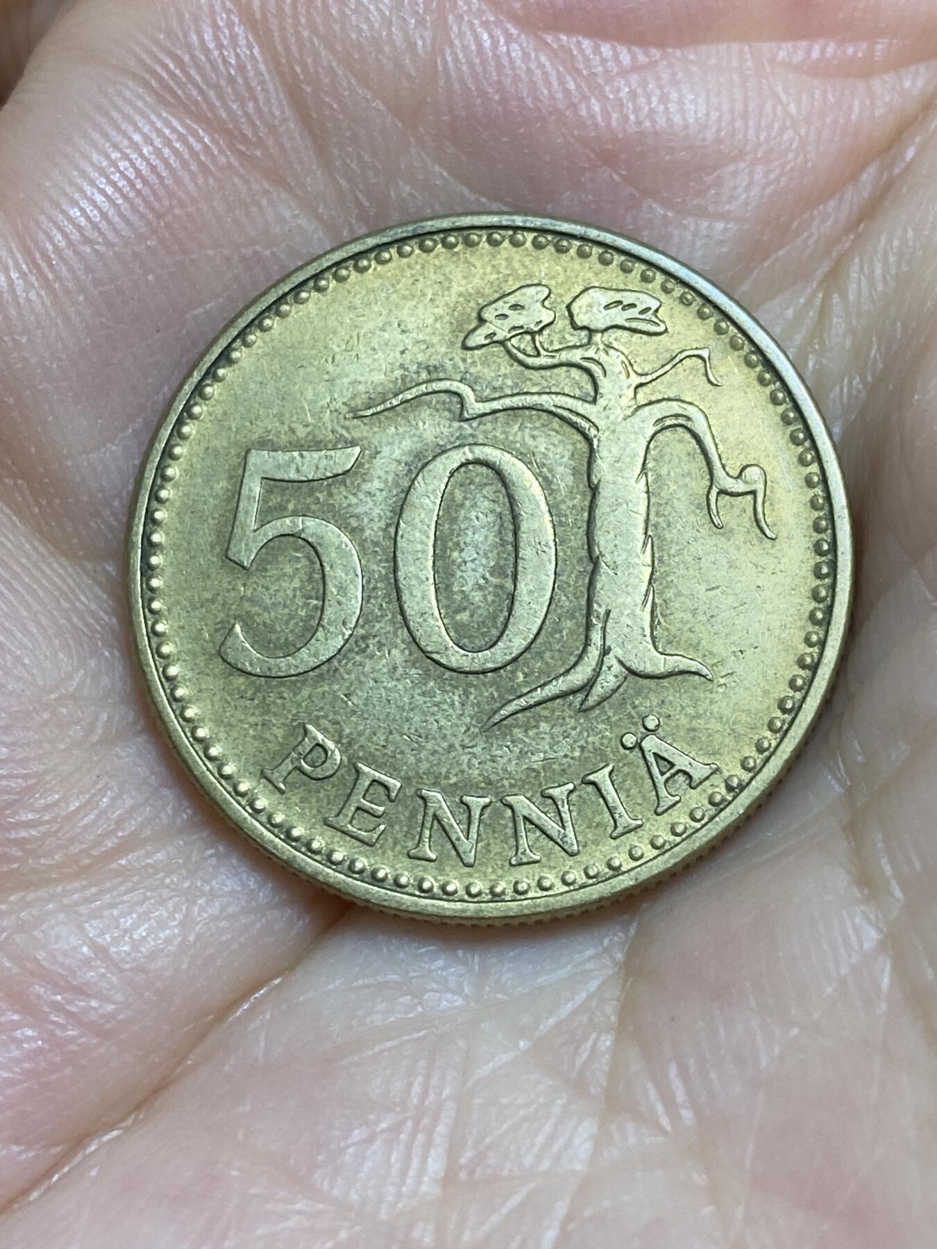 2025年第八十四场(总第一百一十场）外国好品散币(免佣金) 芬兰🇫🇮1963年50盆尼(S标)