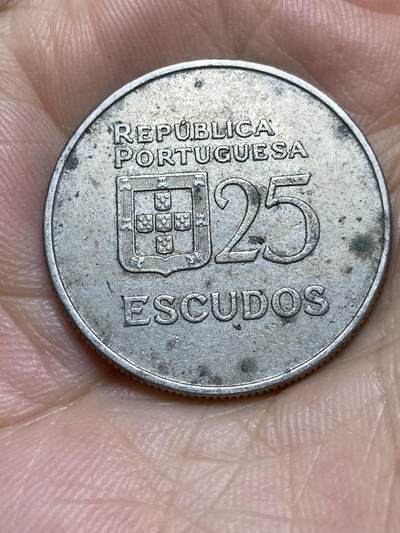 2025年第八十五场(总第一百一十一场）外国好品散币(免佣金) - 葡萄牙🇵🇹1985年25埃斯库多(共和国时期第五套最大面值，第二版大尺寸版)